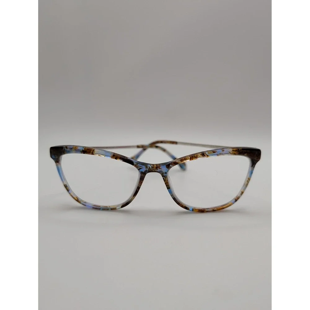 Badgley Mischka Ellia Blue Cat Eye Eyeglass Frames 53-16-135 Women's Rx Glasses